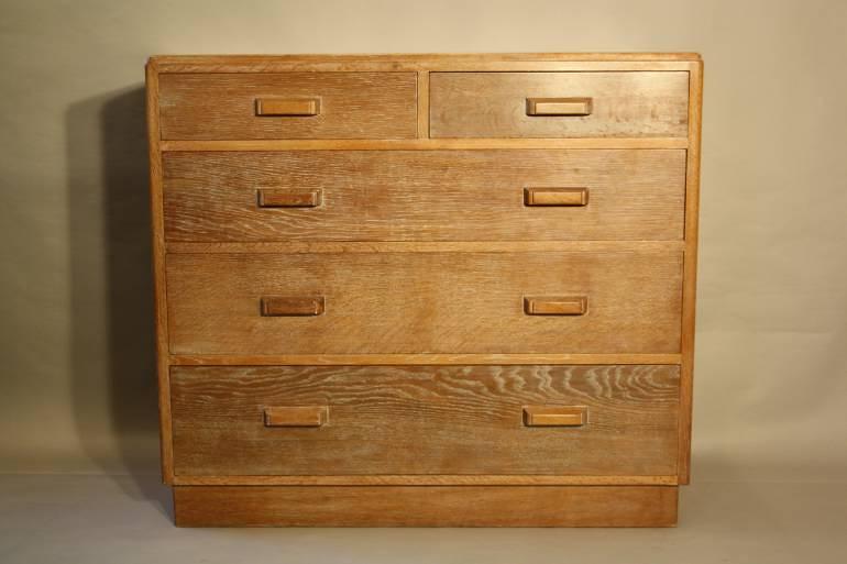 Limed Oak chest of drawers