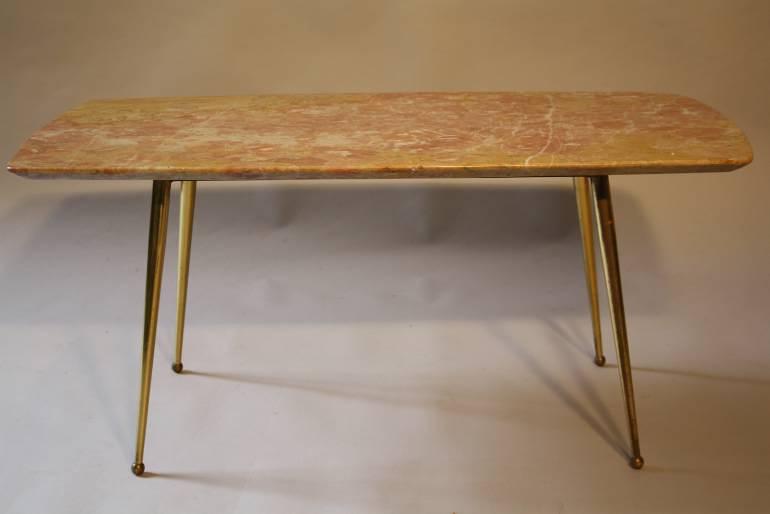 Classic Italian marble topped coffee table, c1950