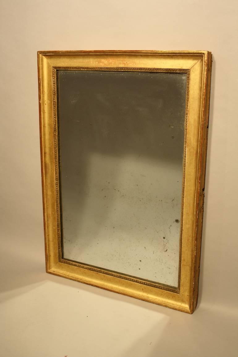 Soft gold rectangular mirror