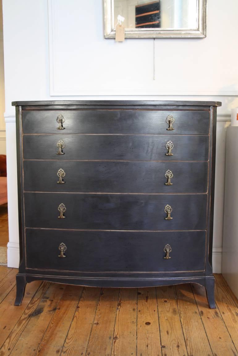 Ebonised chest with graduated drawers, French c1950