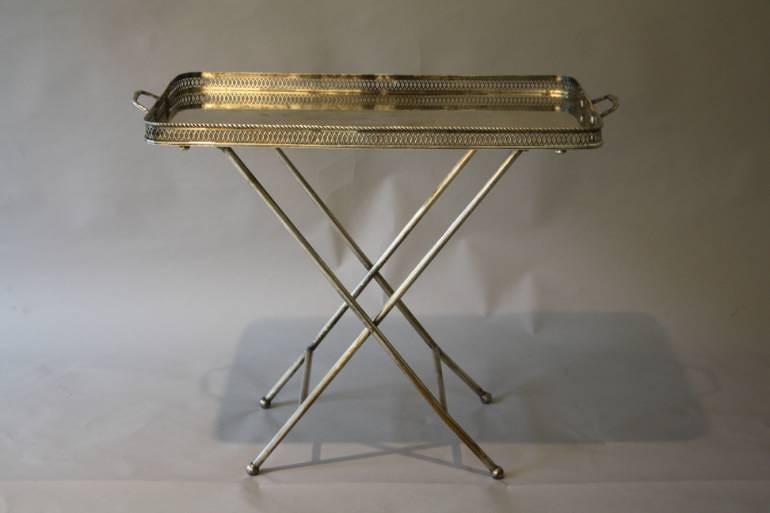 Silver tray table