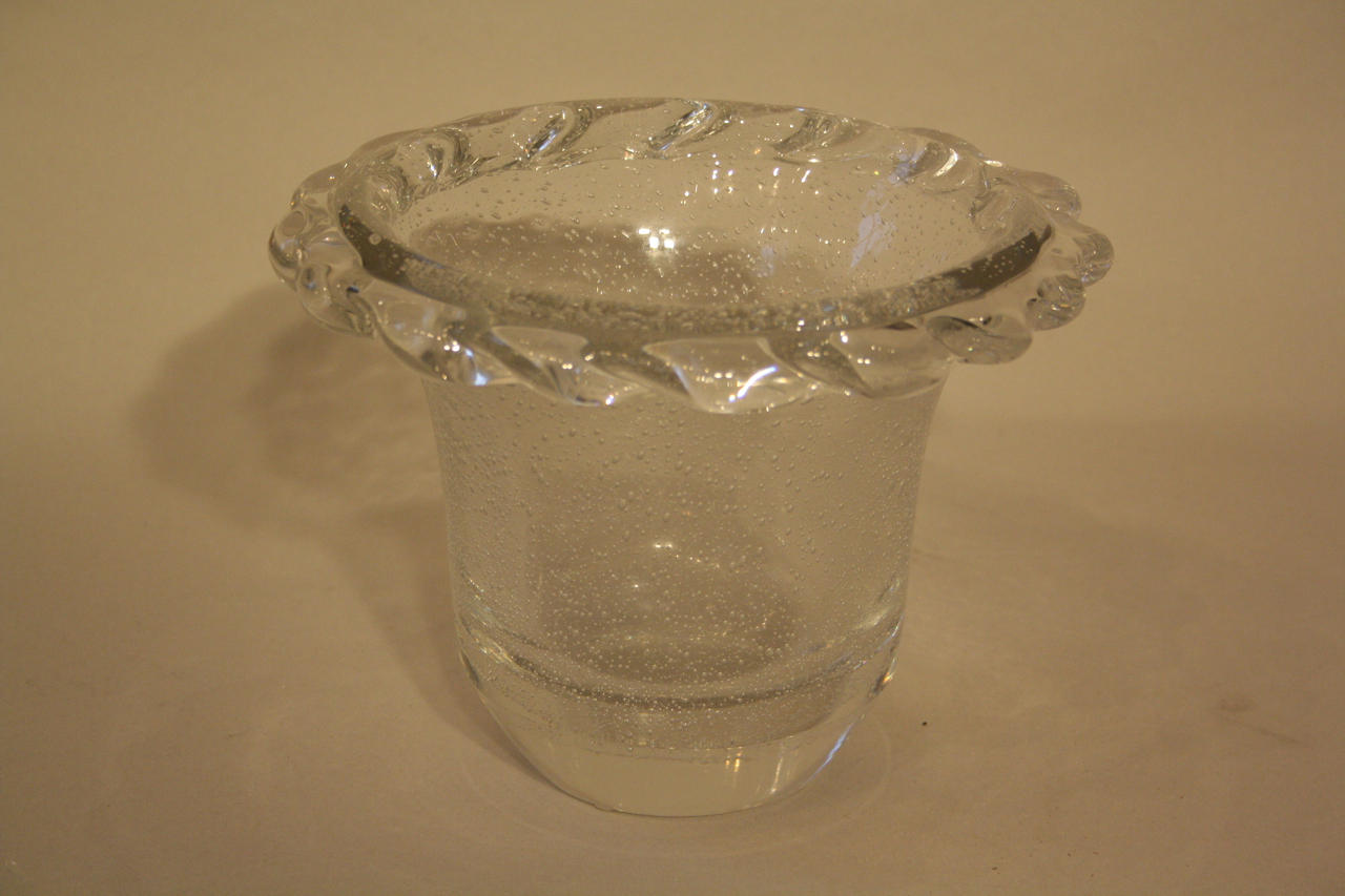 Daum glass bubble vase