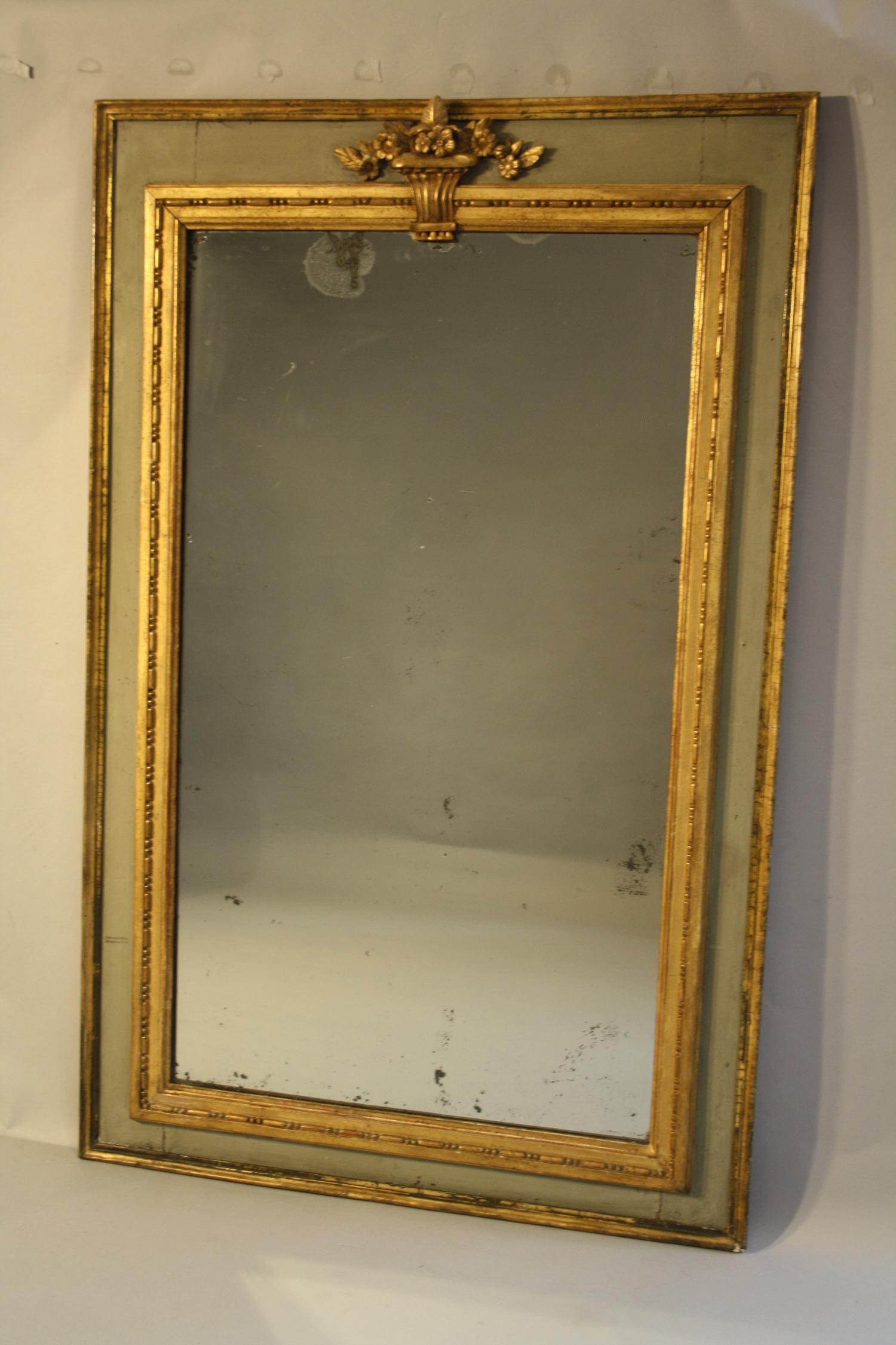 Parcel gilt French overmantle