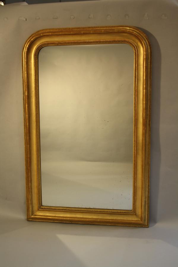 Soft gold gilt archtop overmantle