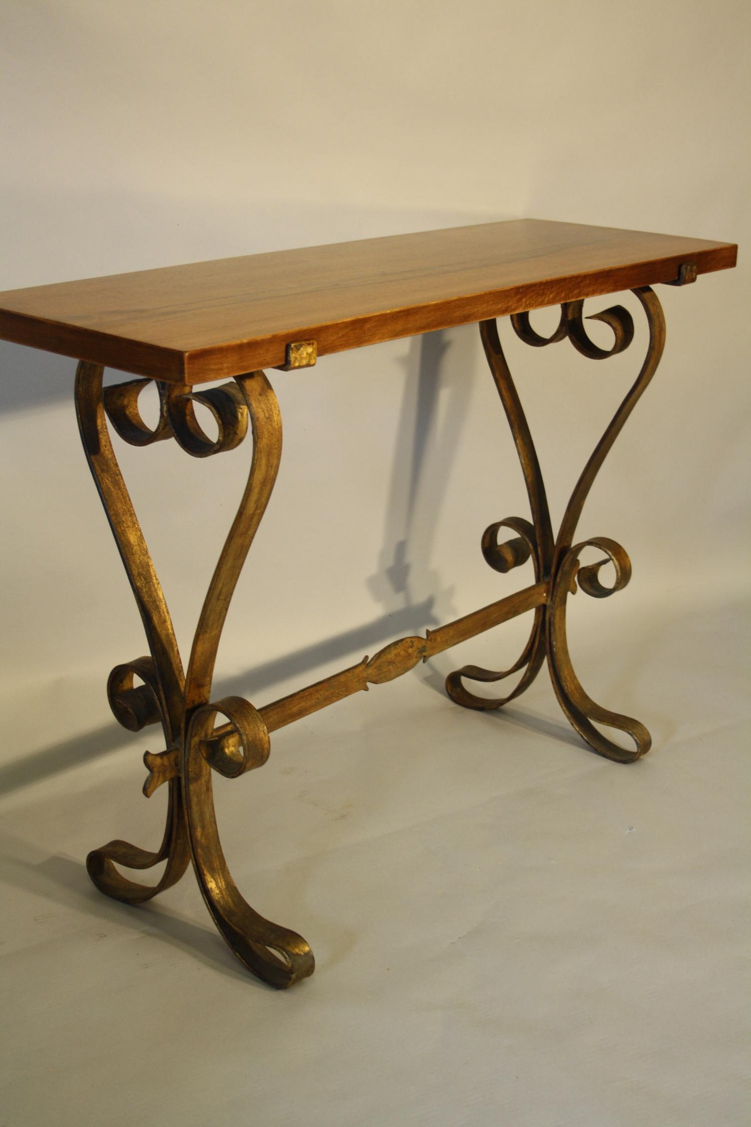 Wood and gilt metal console