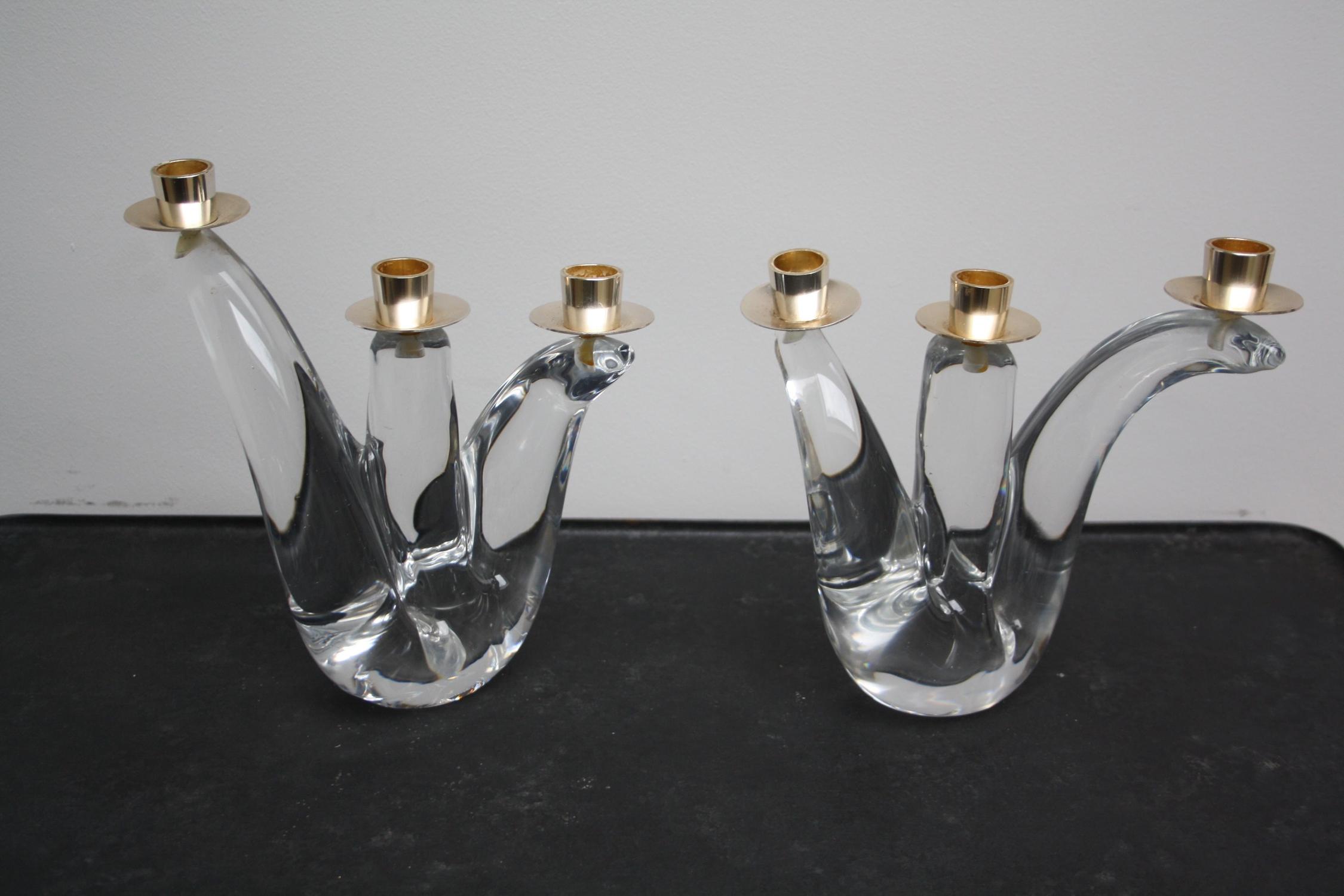 Schneider glass candlesticks
