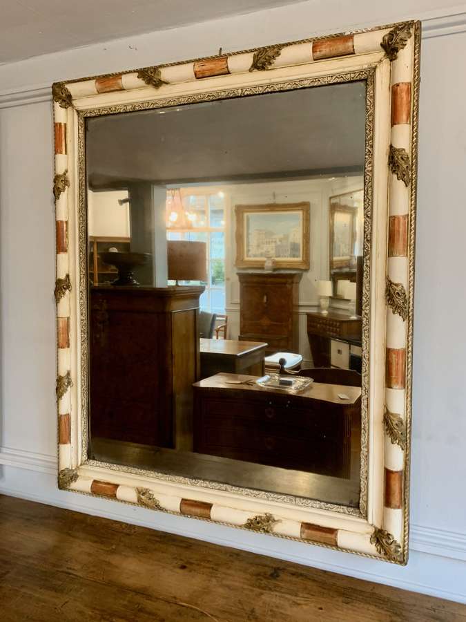 Early gesso and mercury glass mirror