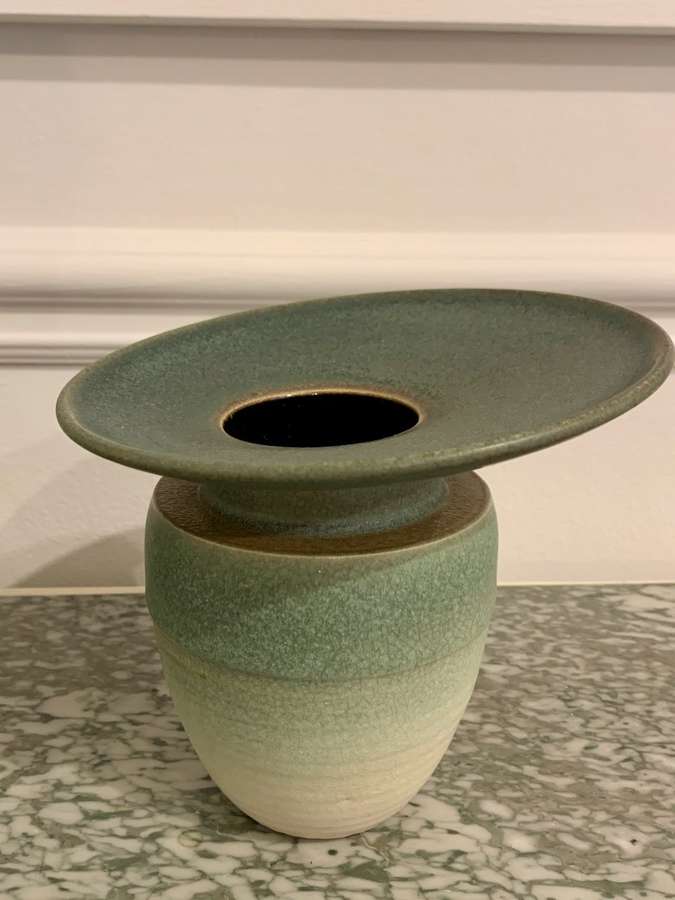 Chris Beer round studio pottery vase