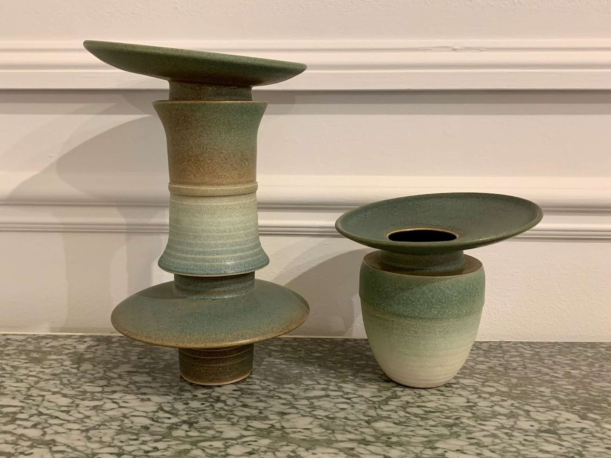 Chris Beer round studio pottery vase