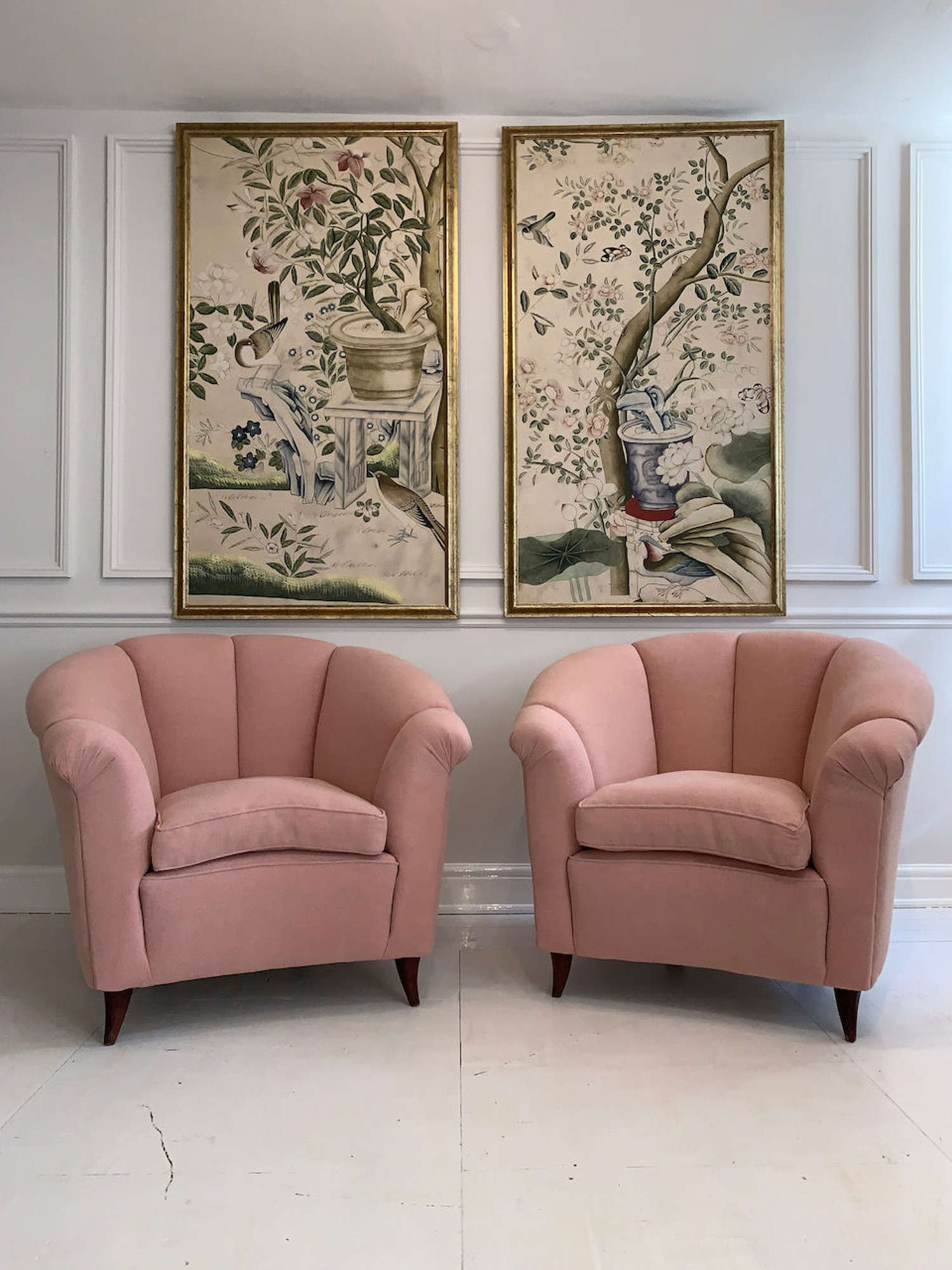 A pair of 1950's Italian armchairs