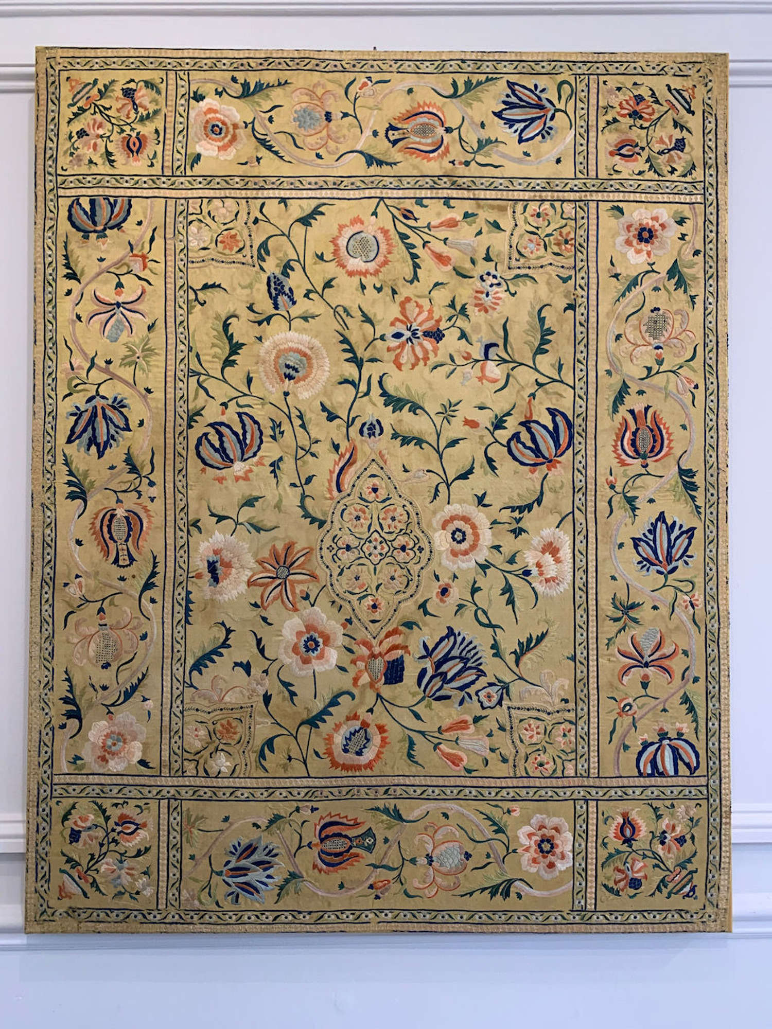 Antique chinese embroidered panel