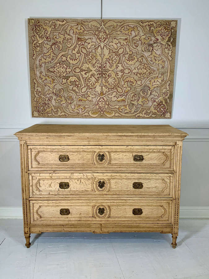 C19th bleached Oak chest of drawers