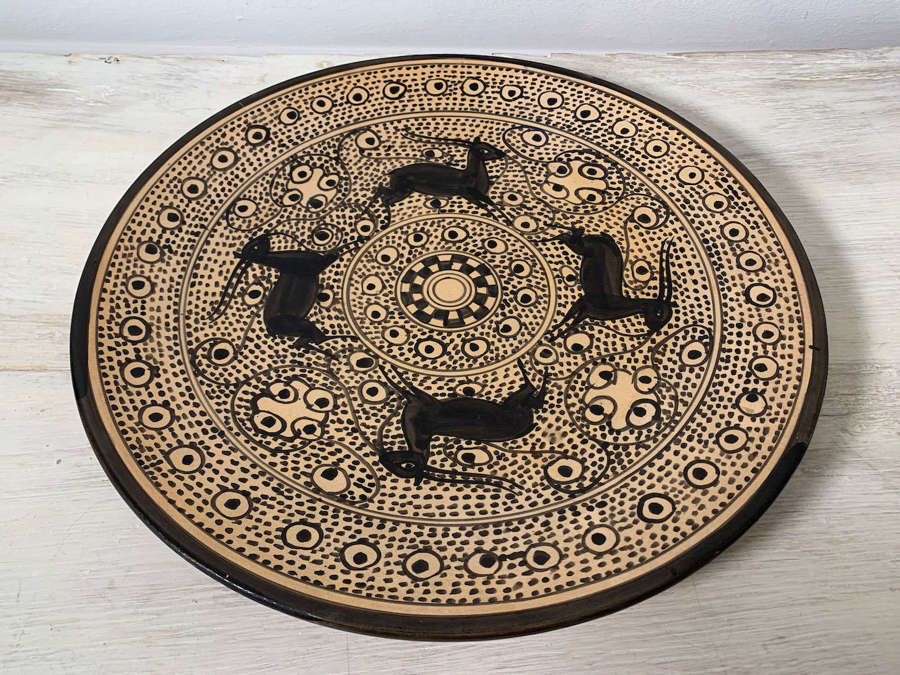 Hand painted African plate