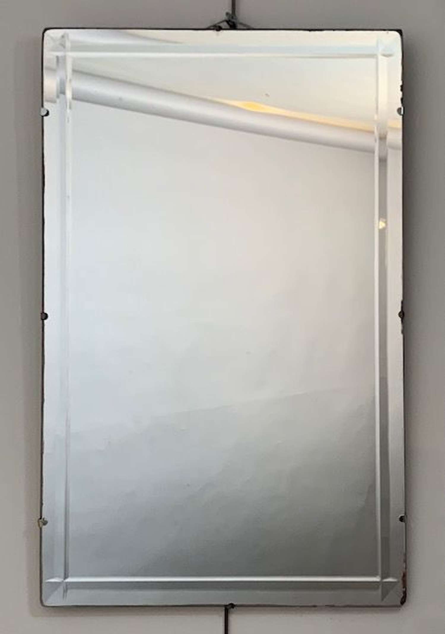 Early C20th frameless mirror