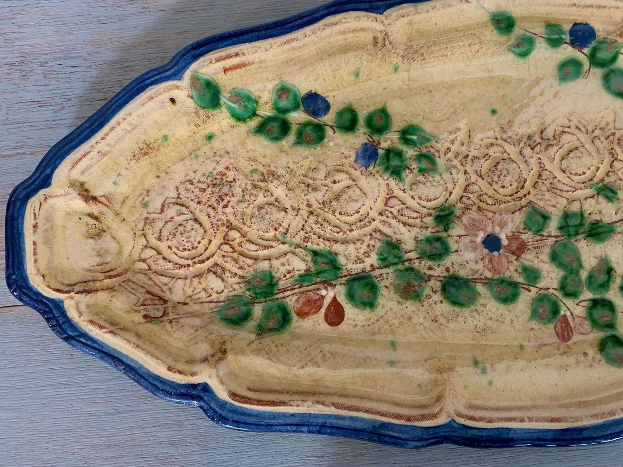 Provence glazed terracotta platter