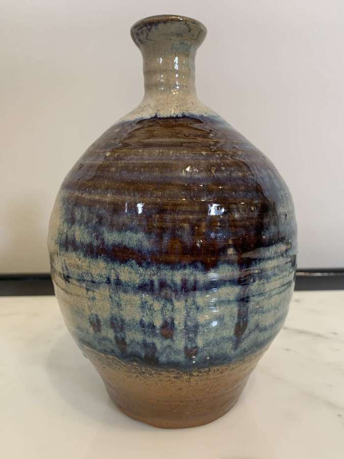Glazed earthenware vase