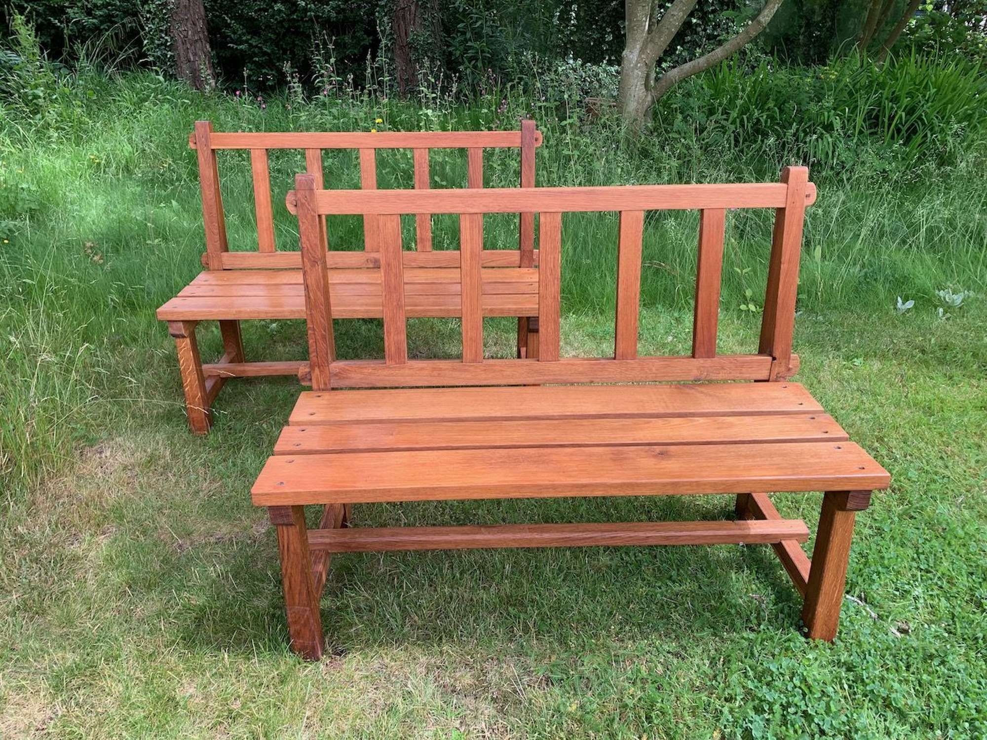Pair of Oak benches